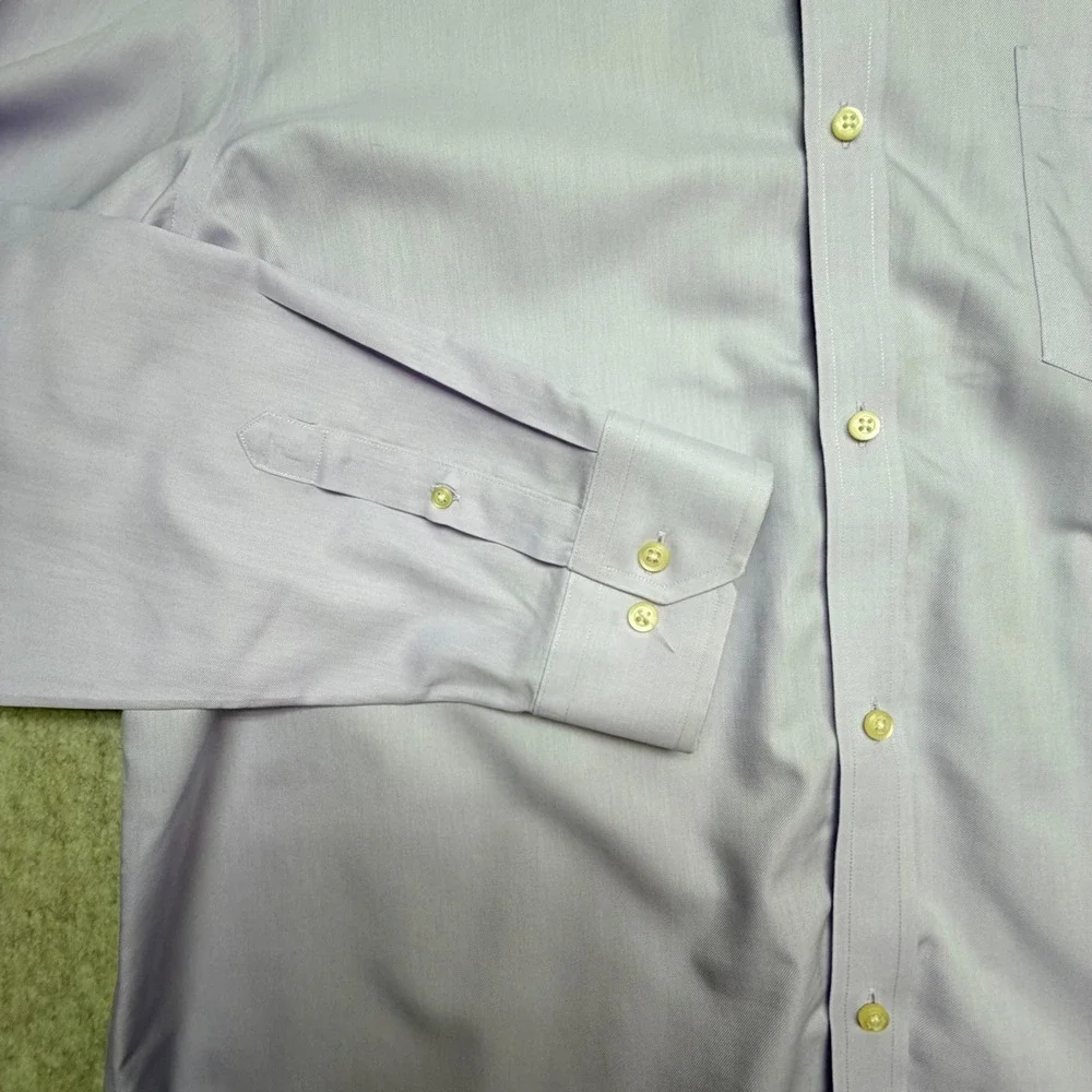 Banana Republic Dress Shirt Mens XXL Tall Purple Non-Iron Classic Fit 2XLT